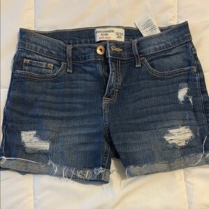 Abercrombie & Fitch Girls Blue Denim Shorts